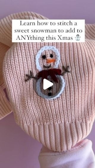 Hand embroided personalised sweaters - Pixie&Me on Instagram: "Don’t worry the tutorial for this releasing October 8th is much slower and detailed then this! Unfortunately reels are only 1.30 which is not enough to show you all the details!   BUT HOW CUTE IS THIS LITTLE GUY ⛄️  He wants to be added to your garments!!   Our Christmas DIY Kits will be released October 8th! There are A LOT of you signed up to be reminded and if you want to grab one before they sell out then comment SNOWMAN and I will send you the link to add yourself to our wait list! The waitlist will be emailed a reminder when our kits open!   There will be all the Xmas colour yarns in the kit as well as your stitching pen and fabric markers! AND a link to the tutorials slowed down and more detailed to follow! Plus my help Snowman Hand Embroidery, Snowman Embroidery, Christmas Diy Kit, Xmas Color, Kids Embroidery, Snowman Sweater, Cotton Sweaters, Personalized Sweater, Diy Snowman