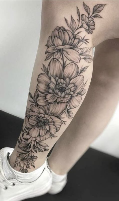 Tattoo Bein Frau, Flower Leg Tattoos, Full Leg Tattoos, Floral Tattoo Sleeve, Leg Tattoos Women, Leg Sleeve Tattoo, Inspiration Tattoos, Dope Tattoos For Women, Stylist Tattoos