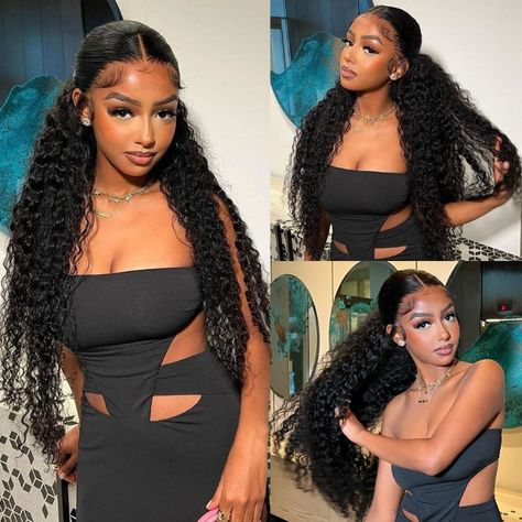 Curly Lace Frontal, Highlight Wig, Full Lace Wig Human Hair, Wig Shop, Blonde Highlight, Hd Lace Frontal, Lace Front Wigs Human Hair, Black Curly, Protective Hairstyles Braids