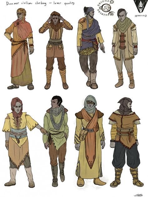 Concepts from the province of Morrowind, this time... - Beyond Skyrim Fantasy Reference, Elder Scrolls Art, Dark Elves, Heroic Fantasy, Clothing Designs, Dark Elf, Fantasy Costumes, Cyberpunk 2077, 판타지 아트