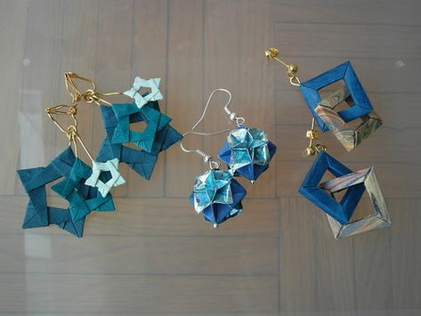 Jewelry workshops | Jewelring... for me this year's Geneva c… | Flickr Geneva Convention, Origami Jewels, Origami Jewellery, Origami Earrings, Earrings With Beads, Wire Jewelry Earrings, Quilled Jewellery, Deep Diving, Japanese Origami