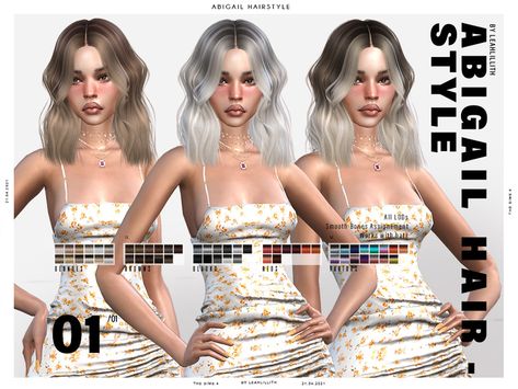 Leah Lillith's LeahLillith Abigail Hairstyle Sims 4 Hair Leah Lillith, Sims 4 Leahlillith Hair Cc, Sims 4 Cc Leah Lillith Hair, Sims 4 Leahlillith, Leah Lillith, Egirl Hair, Sim4 Cc, Sims 4 Piercings, Alpha Cc