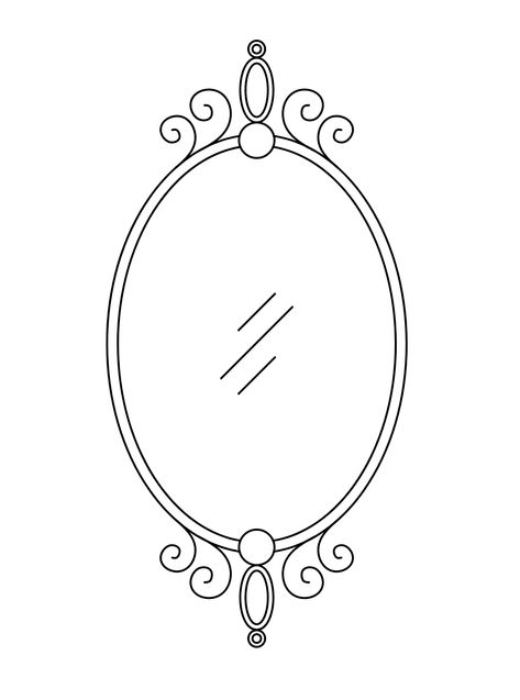 Mirror - Lol Coloring Pages Mirror Aesthetic Painting, Mirror Drawing Aesthetic, Drawing A Mirror, Mirror Drawing Easy, Drawing Of Mirror, Mirror Doodle, Mirror Drawing Ideas, Mirror Clipart, Mirror Sketch