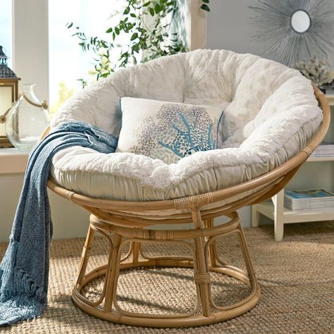 Papasan Natural Chair Frame | Pier 1 Papasan Chair Frame, Round Wicker Chair, Wooden Office Chair, Natural Chair, Chair Frame, Round Chair, Papasan Chair, Wicker Chairs, White Chair