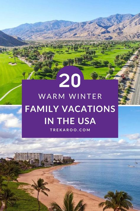 20 Amazing Warm Winter Family Vacations in the USA Winter Family Vacations, Winter Vacations, Bucket List Vacations, Winter Family, Winter Packing, Winter Getaway, Family Vacations, Winter Vacation, Winter Weather