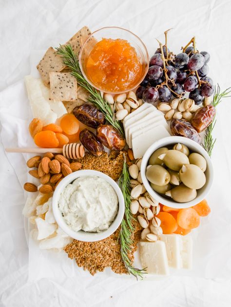 DIY Vegan Charcuterie Board - Jillian Harris Vegan Charcuterie Board, Vegan Cheese Boards, Vegan Party Food, Vegan Party, Charcuterie Inspiration, Jillian Harris, Snack Board, Charcuterie And Cheese Board, Charcuterie Recipes