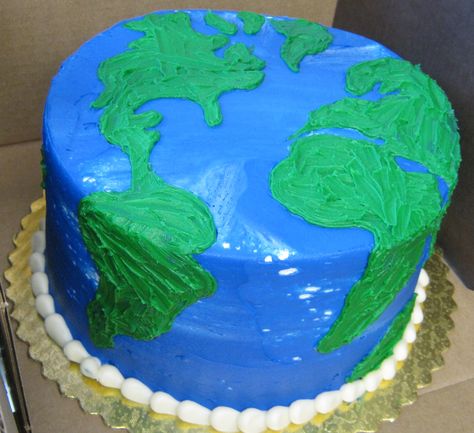 Custom Globe Cake Save The Earth Cake Ideas, Geography Cake Ideas, Earth Birthday Cake, Map Cakes World, Earth Cake Ideas, Geography Cake, Globe Birthday Cake, Earth Quake Cake, Earth Day Cake