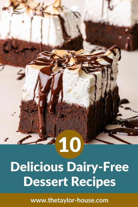 Head over to the blog to check out these delicious Dairy-Free Dessert recipe options that your family is going to LOVE! Desserts With No Dairy, Best Non Dairy Desserts, Dairy Free Bars Recipes, Gluten Free Dairy Free Healthy Dessert, Dessert Without Dairy Products, Dairy Free Trifle Recipes, Milk And Egg Free Desserts, Dairy Free Gluten Free Christmas Dessert, Gluten Free Dairy Free Refined Sugar Free Desserts