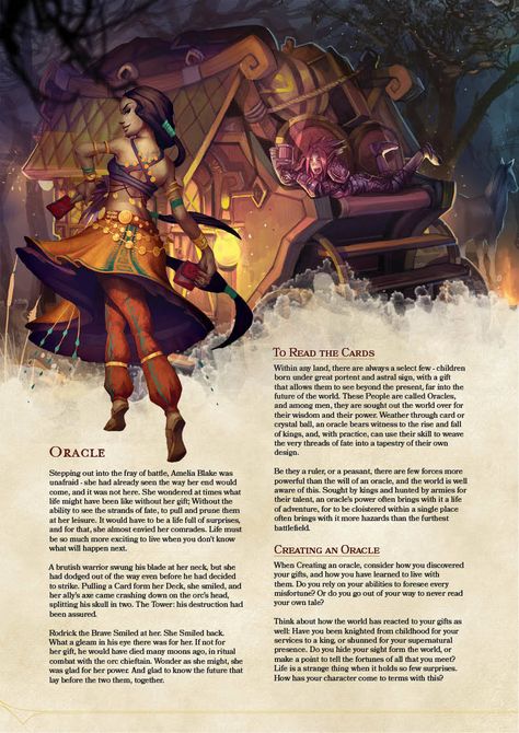 Dungeons And Dragons Races, D D Classes, D D Character Ideas, Dnd Races, Dnd Classes, Dungeons And Dragons Classes, Dnd 5e Homebrew, Dnd Dragons, The Oracle