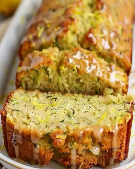 Easy Lemon Zucchini Bread Recipe - Moist and Delicious - optimal recipes Lemon Zucchini Bread Recipe, Lemon Zucchini Loaf, Lemon Bread Recipes, Zucchini Recipes Dessert, Lemon Zucchini Bread, Easy Zucchini Bread, Best Zucchini Bread, Lemon Zucchini, Zucchini Bread Recipe