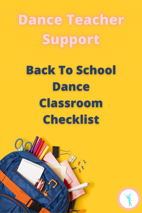 Dance Classroom Ideas, Dance Must Haves, Dance Classroom, Dance Teacher Tools, Classroom Checklist, Dance Class Ideas, Teacher Checklist, Teacher Wish List, Dance Education