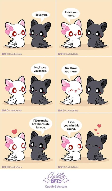 Cuddly Bats, Cute Bat, Cute Little Drawings, Cute Animal Drawings, Cute Comics, Cute Creatures, Cute Characters, Funny Cartoons, What Is Love