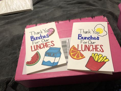 Cards for lunch ladies School Lunch Lady Appreciation Gifts, Lunch Lady Appreciation Crafts, Lunch Lady Thank You Cards, Lunch Lady Thank You, Thank You Lunch Ladies, Lunch Hero Appreciation Day Gifts, Lunch Lady Appreciation Gifts, Gifts For Lunch Ladies, Lunch Ladies Appreciation