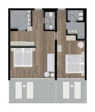 Family Suite Hotel Room Plan, Hotel Room Plan, Flat Tv, Hotel Suite, Double Sink Bathroom, Year 3, Room Planning, Double Room, Hotel Suites