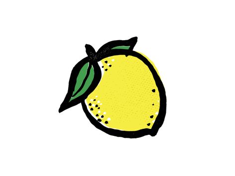 Lemon by Maria Lumbi Lemon Outline Drawing, Lemon Illustration Design, Lemon Vector, Lemon Graphic Illustration, Lemon Logo, Lemon And Lime Illustration, Lemon Drawing, Fruit Logo, Fruit Labels