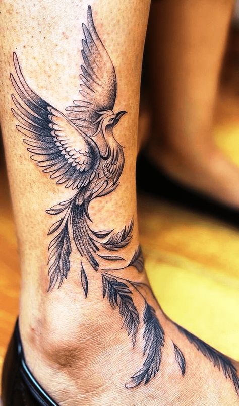 Phoenix Tattoo Ideas, Phoenix Tattoo Feminine, Phoenix Tattoo Design, Tattoo Design Ideas, Phoenix Tattoo, Cartoon Tattoos, Ink Design, Birds Tattoo, Meaningful Tattoos