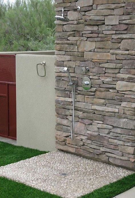 Dog Washing Station Outdoor, Pebble Shower, Outside Showers, Washing Station, Wash Room, Dog Washing Station, Outdoor Showers, Pool Shower, Garden Shower