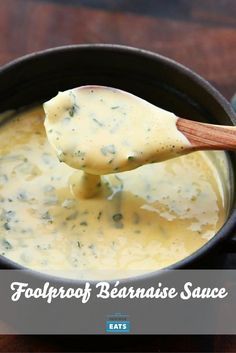 Rich, buttery, tarragon-flavored Béarnaise is the easiest elegant steak sauce to make at home. Bernaise Sauce, Béarnaise Sauce, Sauce Béarnaise, Bearnaise Sauce, Gravy Sauce, Cooking Sauces, Steak Sauce, Savory Sauce, Serious Eats