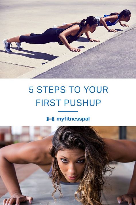 Try these beginner variations to help you build up strength to do a classic pushup. How To Do Pushups, Upper Body Strength, Push Ups, Workout Session, Morning Workout, Health And Fitness Tips, Physical Fitness, Get In Shape, Easy Workouts