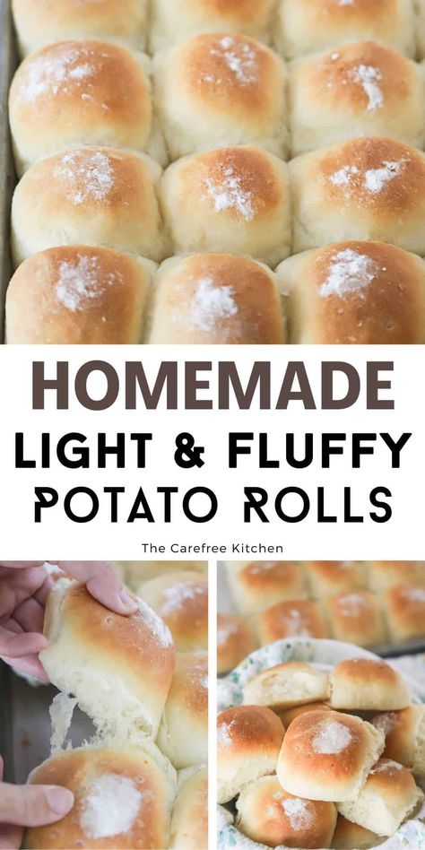 Potato Dinner Rolls Recipe, Potato Bun Recipe, Honey Yeast Rolls, Best Yeast Rolls, Rolls Dinner, Potato Rolls Recipe, Lemon Loaf Recipe, Sweet Dinner Rolls, Potato Rolls