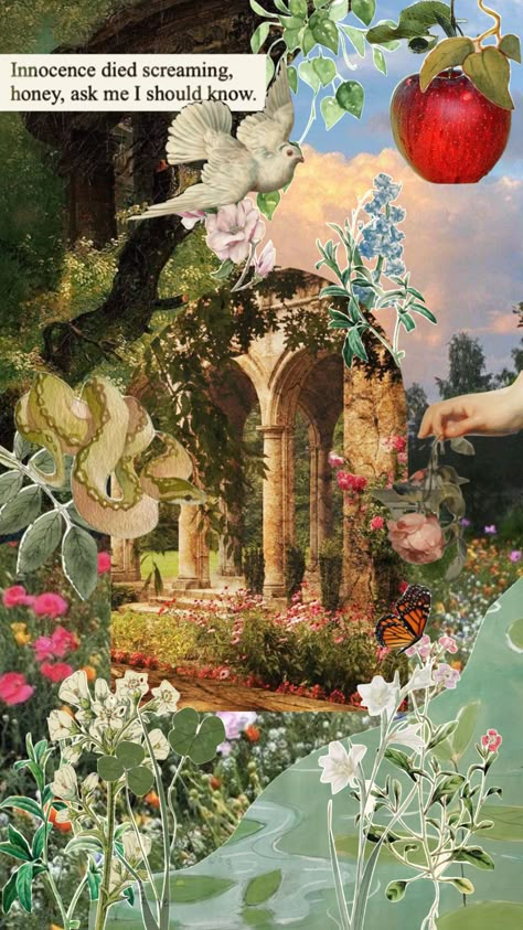 Garden Magic Aesthetic, Eden Aesthetic Core, Eve In The Garden Of Eden, Eden Garden Aesthetic, Enchanted Garden Aesthetic, Garden Of Eden Aesthetic, Garden Of Eden Wallpaper, Garden Of Eden Art, Eden Aesthetic