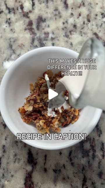 Shirlene on Instagram: "This recipe isn’t exact science and it’s hard to mess up, so have fun, grab your kids, and make some delicious homemade granola. 

We use it as cereal, just add milk or almond milk, we top our yogurt with it, and we also just eat it plain!

Not so exact RECIPE:

Grain free Granola 
Preheat your oven to 325 degrees.

3 1/2 cups nuts or seeds (I like pecans, walnuts and almonds)
1/2 cup shredded coconut 
2 tbsp chia seed
1 tbsp flax meal
1/4 tsp salt (plus more for topping)
2-3 tbsp coconut oil or butter melted
3 chopped medjool dates or 1/4 cup dried cranberries
1/3-1/2 cup maple syrup or honey (depending on how sweet you want) 
A bit of cinnamon and some sea salt is a must. Then add some vanilla, maybe 1-2 tsp (optional too!)

Mix it all up, make sure everything is Gerd Recipes, Check Mix, Homestead Recipes, Flax Meal, Breakfast Oats, Anti Inflammation Recipes, Instagram Recipes, Healthier Desserts, Granola Breakfast