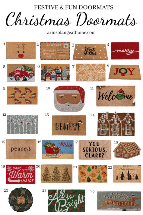 Outdoor Christmas Door Mat, Christmas Outdoor Mats, Doormat Ideas Christmas, Christmas Doormat Ideas Diy, Door Mat Design Ideas, Christmas Door Mats Diy, Diy Christmas Welcome Mat, Christmas Rugs Outdoor, Diy Doormat Christmas