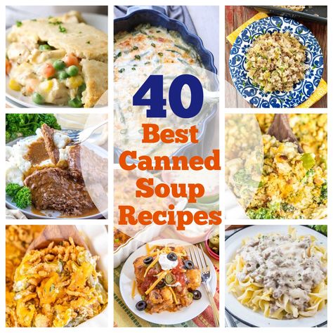 Canned Soup Recipes, Can Soup Recipe, Hamburger Steak And Gravy, Campbells Soup Recipes, Can Of Soup, Canned Soup, Community Table, Meat Meals, Pork Soup