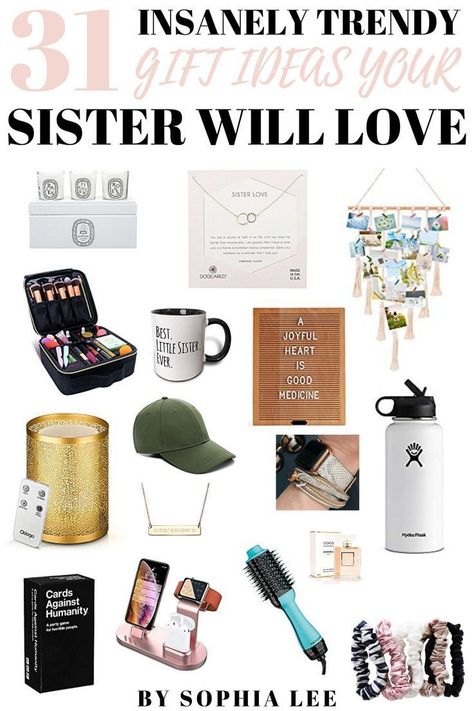 These insanely cute gifts for sister are so good that you'll want to keep them for yourself and show your sister just how much you love her. Best Gifts For Sister, Sister Christmas Presents, Best Gift For Sister, Sophia Lee, Teen Christmas Gifts, Christmas Gifts For Sister, Sister Christmas, Gifts For Your Sister, Best Sister