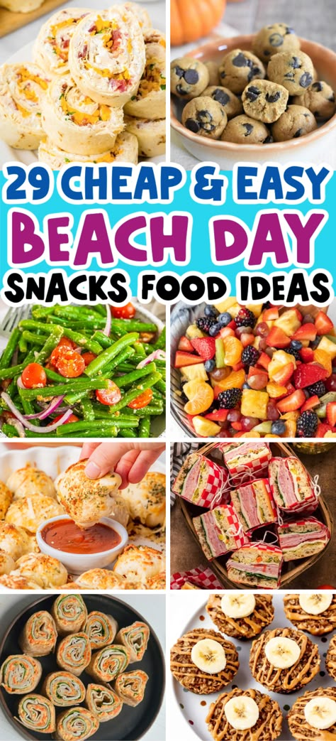 These are the best beach snacks for summer! Beach day appetizers, beach trip recipes, beach snacks ideas families, poolside snacks, summer snacks, beach day food ideas easy recipes, beach snacks for kids, beach snacks for kids, beach picnic food ideas, beach picnic aesthetic, boat snacks, food for beach trip snacks ideas, boat day recipes, boat day snacks easy recipes, beach day food, beach day food ideas families, cheap beach day food, healthy beach day snacks. Easy Beach Snacks Ideas Families, Snack For The Beach, Beach Treats Ideas, Meals For The Beach Vacation, Food To Make At The Beach, Foods For The Beach Ideas, Food Ideas For Beach Day, Beach Picnic Ideas Food, Snacks That Can Sit Out All Day