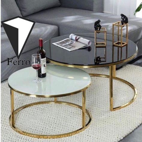 درابزين السلم, Centre Table Design, Meja Sofa, Centre Table Living Room, Center Table Living Room, Stainless Steel Furniture, Table Decor Living Room, Metal Furniture Design, Centre Table