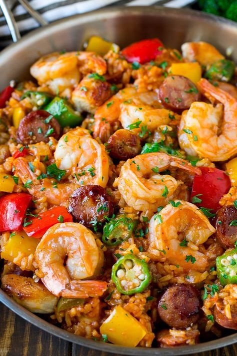 Jambalaya Recipe | One Pot Meal | Chicken Dinner #chicken #shrimp #cajun #rice #onepot #dinner #dinneratthezoo #glutenfree Shrimp Jambalaya Recipe, Shrimp And Sausage Jambalaya, Easy Jambalaya, Sausage Jambalaya Recipe, Seafood Pot, Shrimp Jambalaya, Dinner Shrimp, Jambalaya Recipe Easy, Cajun Rice