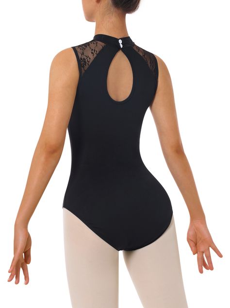 Dance Leotards Ballet, Turtleneck Leotard, Lace Leotard, Adult Ballet, Womens Leotards, Dance Training, Tango Dress, Dance Ballet, Gymnastics Outfits