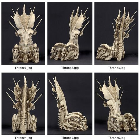 Alien vs Predator Bone Throne by NECA Toys - The Toyark - News Skeleton King, Alien Skull, Predator Movie, Alien Queen, Alien Concept, Alien Vs Predator, Alien Vs, Alien Art, Dark Art