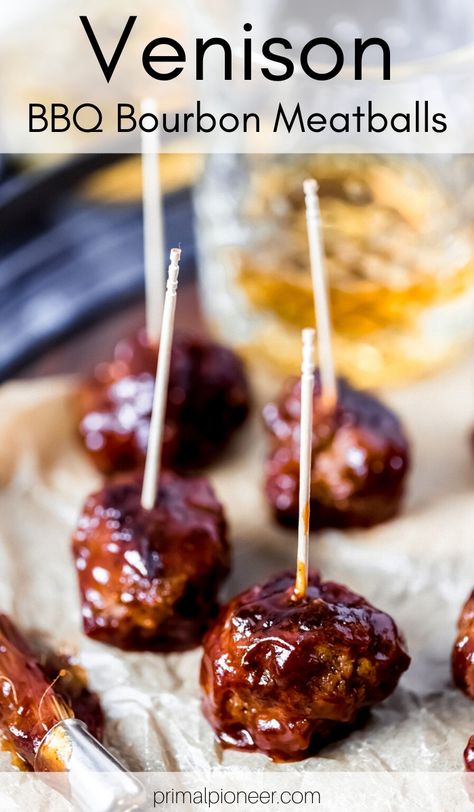 Ground Venison Recipes, Venison Meatballs, Bourbon Bbq Sauce, Meatballs Crockpot, Elk Recipes, Venison Meat, Deer Recipes, Ground Venison, Deer Meat Recipes