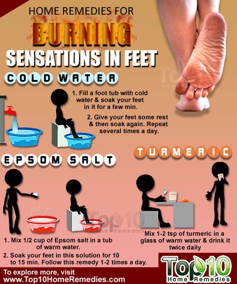 Prev post1 of 3Next Burning sensations in the feet is a very common problem and can affect people at any age. The burning sensations can range from mild to severe and can be acute or chronic in nature. Often, burning sensations in the feet is due to some kind of damage or dysfunction in the Nerve Pain Remedies, Headache Relief Instant, Natural Headache, Top 10 Home Remedies, Natural Headache Remedies, Nerve Pain Relief, Joints Pain Relief, Holistic Remedies, Headache Relief