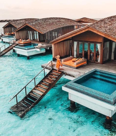 Luxury | Mansions | Cars on Instagram: “📍Amazing Place! Follow @nycsilversurfer for more amazing luxury content. Comment for more! ___________________________________________…” Aloita Resort, Overwater Bungalows, Destination Voyage, Beautiful Hotels, Honeymoon Destinations, Vacation Places, Beautiful Places To Travel, Vacation Destinations, Travel Aesthetic