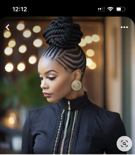 Cornrow Updo, Cornrow Updo Hairstyles, Elegant Hairstyle, Twisted Hair, Braided Hairstyles For Black Women Cornrows, Natural Hair Stylists, Hair Braiding Styles, African Hair Braiding, Ghana Braids