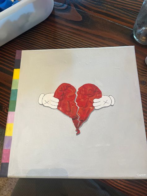 this took so long #kanye #painting #paintingartideas #trendy #paint Kanye Painting Canvas, Easy Album Covers To Paint, Kanye Painting, Kanye West Painting, Heartbreak Album Cover, Cover Painting, Cute Canvas Paintings, Cute Canvas, Canvas Paintings