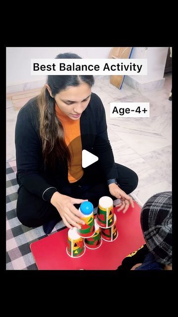 Balancing Activity For Kids, Balancing Activities For Kids, Eye Hand Coordination Activities, Brain Exercises, Child Activities, Fun Games For Kids, January 25, Activity For Kids, Fun Activities For Kids