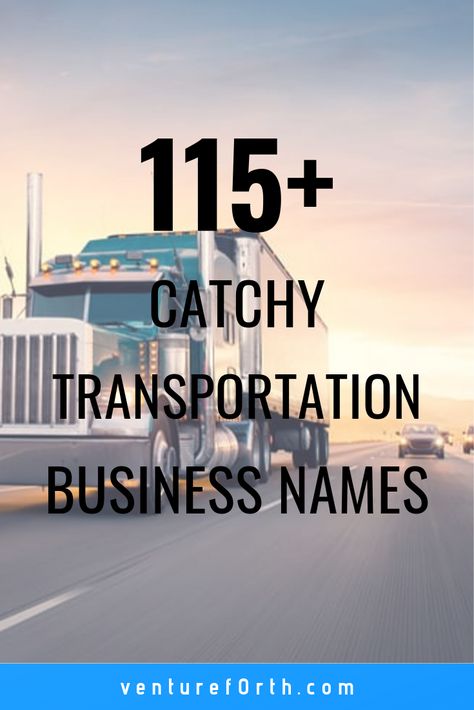 Starting a transportation business isn't an easy task. There is a lot to do. Choose a good name among them. See the ideas shared here to make this task easier. Transportation Services Business, Transportation Business Ideas, Buissnes Name Ideas, Truck Business Ideas, Good Company Names, Creative Company Names, 3pl Logistics, Transport Business, Transportation Business