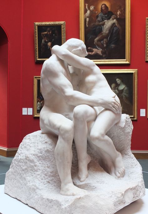 Love Art: Romantic Paintings and Sculptures From Art History Romantic Sculpture, Love In Art, Art Amour, Rodin Museum, Tender Embrace, Antonio Canova, Art Romantic, Romantic Paintings, Auguste Rodin