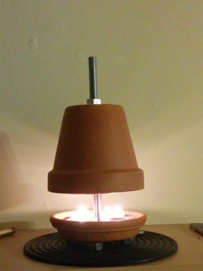 Terra Cotta Heater, Flower Pot Heater, Homemade Heater, Candle Heater, Small Space Heater, Diy Heater, Camping Diy, Terracotta Plant Pots, Camping Stuff