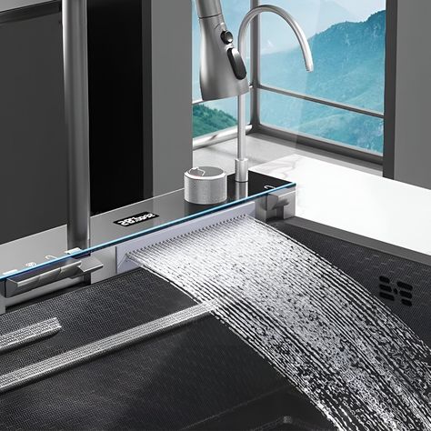 Exciting News! Our latest product, Ristafallet Pro - Smart Workstation Kitchen Sink Waterfall Stainless Steel Dish Basin, has just arrived! ALL IN ONE SOLUTION Introducing the Ristafallet Pro, the ultimate smart workstation sink that transforms your kitchen experience. This innovative all-in-one sink boasts a sleek pull-out faucet with 3 different modes to handle everyday tasks effortles... Ristafallet Pro - Smart Workstation Kitchen Sink Waterfall Stainless Steel Dish Basin https://www.para... Modern Workstation, Touch Kitchen Faucet, Workstation Sink, Glass Rinser, Clean Drinking, Pull Out Faucet, Clean Drinking Water, Waterfall Faucet, Faucet Accessories