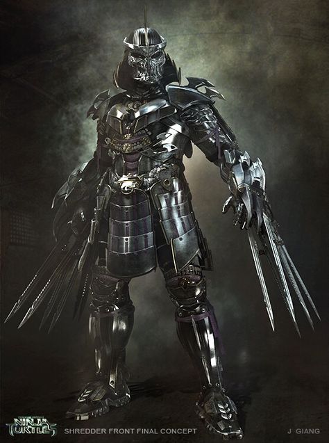 Samurai Suit, Oroku Saki, Ninja Armor, Shredder Tmnt, Armadura Ninja, The Shredder, Marvel Concept Art, Sci-fi Armor, Ninja Turtles Artwork