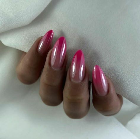 Dark Pink Nail Art, Berry Pink Nails, Hot Pink Almond Nails, Hot Pink Almond, Code Outfit, Dark Pink Nails, Grad Shoot, Girly Acrylic, Girly Acrylic Nails