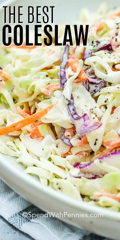 Cold Slaw For Pulled Pork, Coleslaw For A Large Crowd, Mayo Slaw Coleslaw Recipes, Best Coleslaw Recipe Pioneer Woman, The Best Coleslaw, Best Coleslaw, Best Coleslaw Recipe, Coleslaw Recipe Easy, Coleslaw Dressing