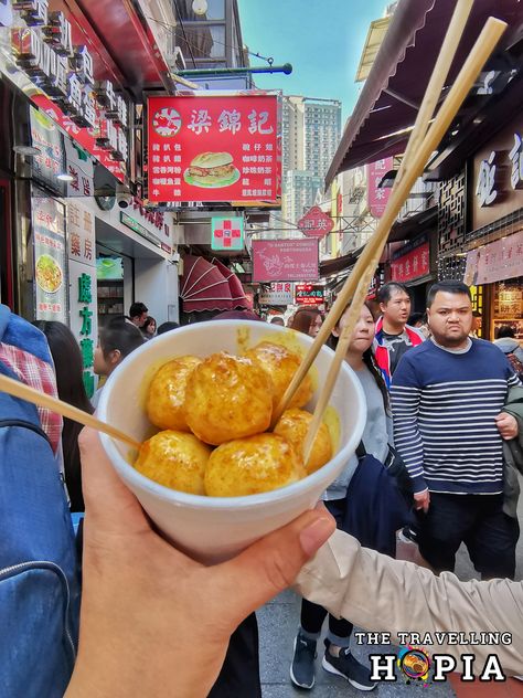 Curry fish balls are famous and widespread street food around Hong Kong and Macau area. It’s made of the fish meat and flour mix, fried and cooked with the coconut flavored curry powder. It has chili sauce and sweet sauce. Wherever you may go in Macau or Hongkong you can always see someone selling this food in the corner, even in some of their convenient stores. So make sure to try this food, get a wooden stick, poke the balls and ENJOY! #tinEATS #thetravellinghopia #tinechoITINERARY Hong Kong Curry Fish Ball, Curry Fish Balls, Macau Food, Hong Kong Street Food, Stick Poke, Curry Fish, Fish Balls, Fish Ball, Fish And Meat