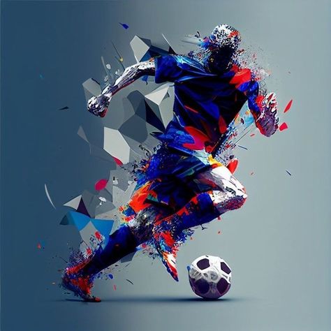 Soccer Images, Football Logo Design, Football Artwork, Floral Graphic Design, Messi Vs, Soccer Art, Military Wallpaper, Football Illustration, Creation Art