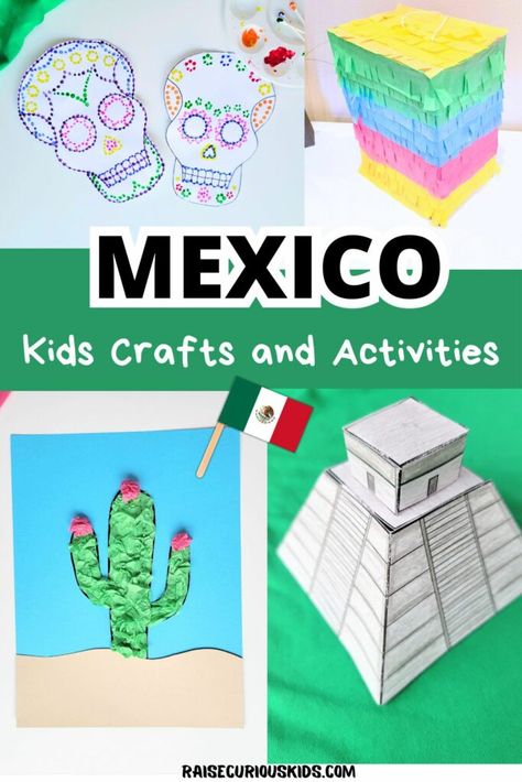 North America Crafts For Kids, South American Crafts, Mexican Activities For Kids, Mexican Crafts Kids, Mexico Art For Preschool, Mexico Crafts For Preschool, Mexico Crafts For Kids, Mexican Crafts For Kids, Mexican Heritage Art For Kids